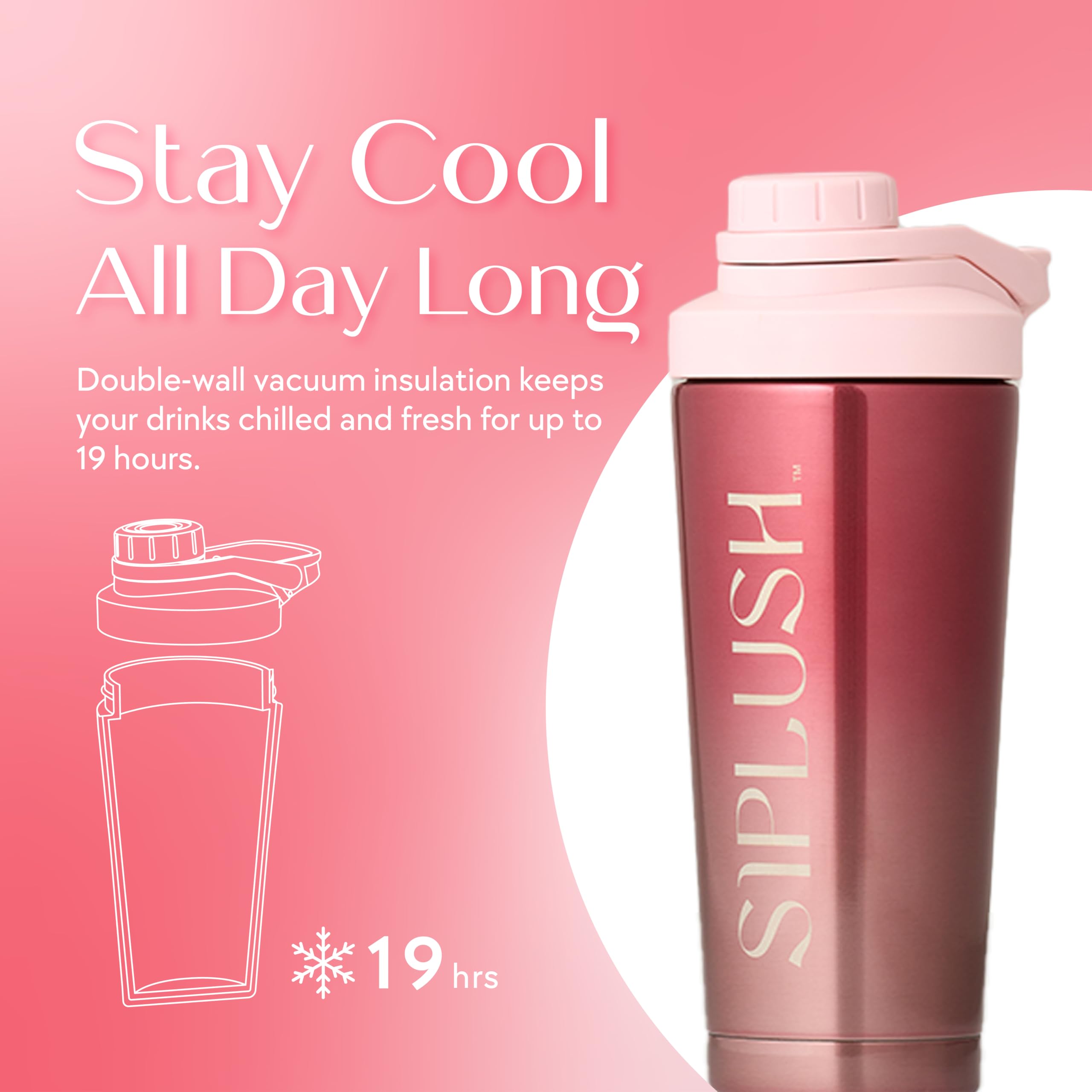 SIPLUSH Paradise Shaker Quiet Mixing for smooth blends.