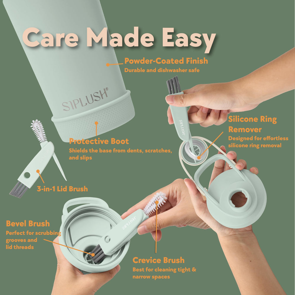 SIPLUSH Paradise Shaker 3-in-1 lid brush included for thorough cleaning