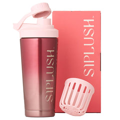 SIPLUSH Paradise Shaker Bottle 24 oz with leakproof cap for on-the-go hydration.