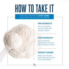 SIRENLABS Ultra Karbs label close-up emphasizes no stimulants.