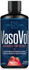 SIRENLABS Vaso-Vol bottle front view highlighting training pumps and fullness.