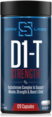 SIRENLABS D1-T Strength bottle front promoting mass-building potential
