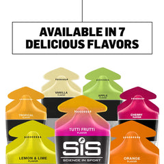SIS Gel GO Apple flavor sachet shown for refreshing energy during training.