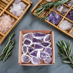Sisamn Amethyst clusters for DIY jewelry making and crystal displays.