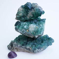 SISAMN natural green fluorite cluster enhances feng shui arrangements