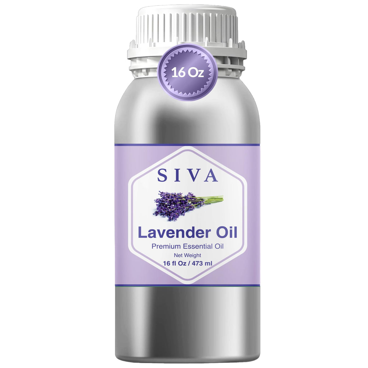 SIVA Lavender essential oil bottle 16oz suitable for diffuser and massage.