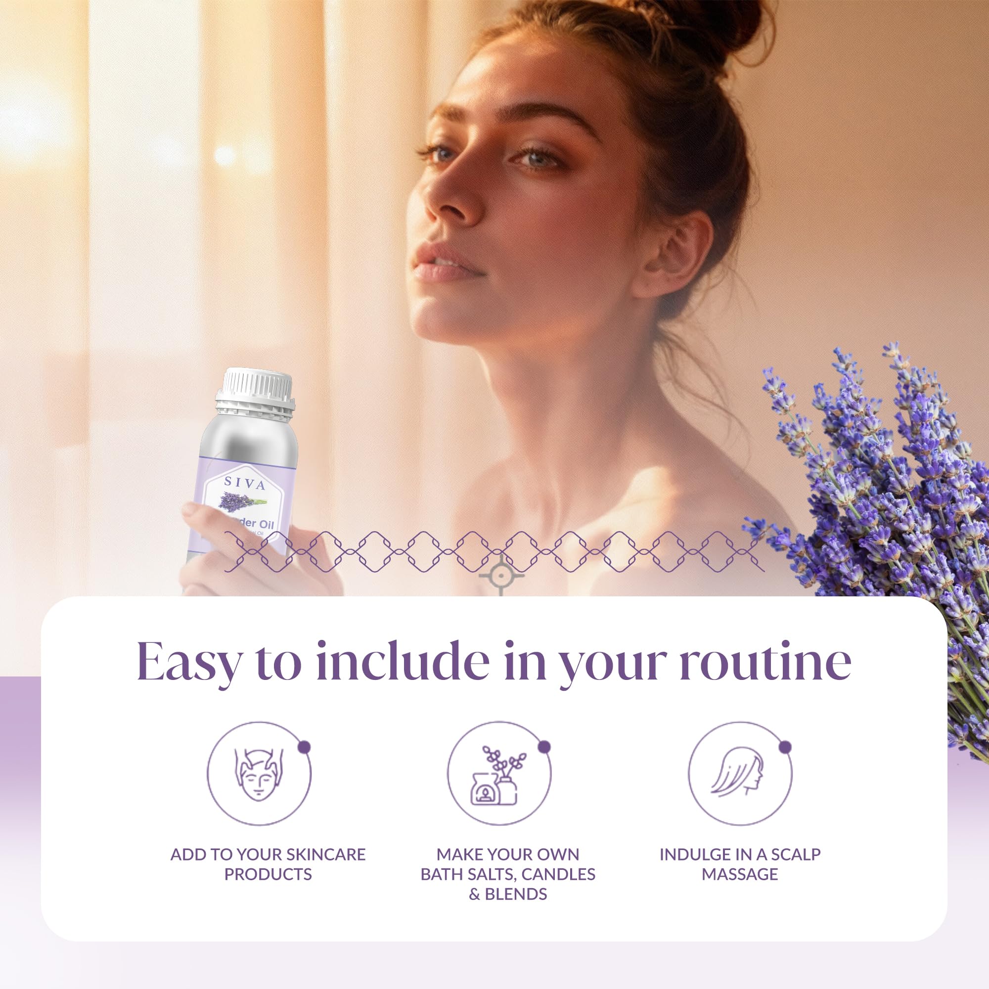 SIVA Lavender essential oil for candle making and crafts.