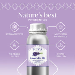SIVA Lavender essential oil diffuser setup for calming aromatherapy.