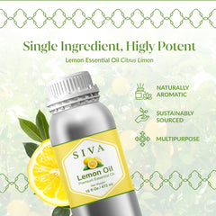 SIVA ORGANICS Lemon Oil used for hair massage when properly diluted.