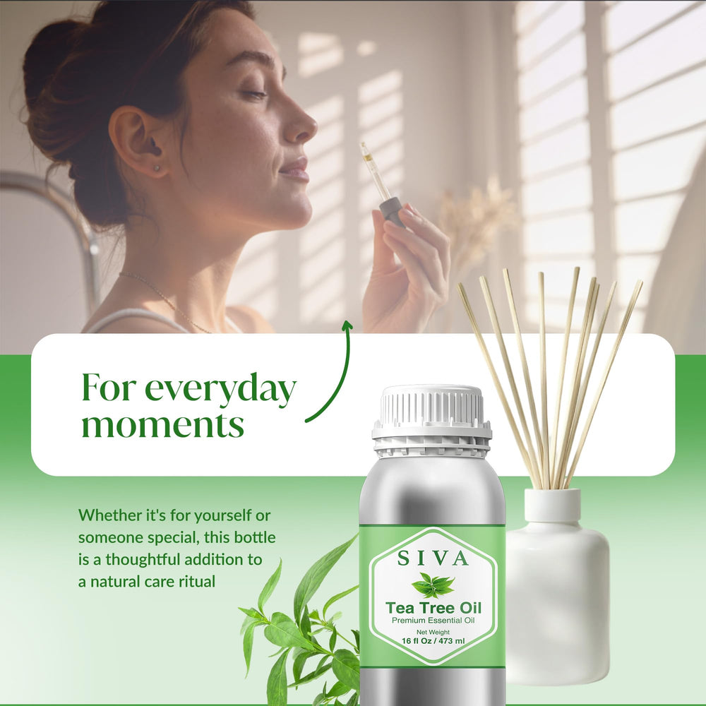 SIVA Tea Tree Oil packaging and bottle design.