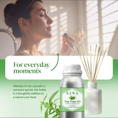 SIVA Tea Tree Oil packaging and bottle design.