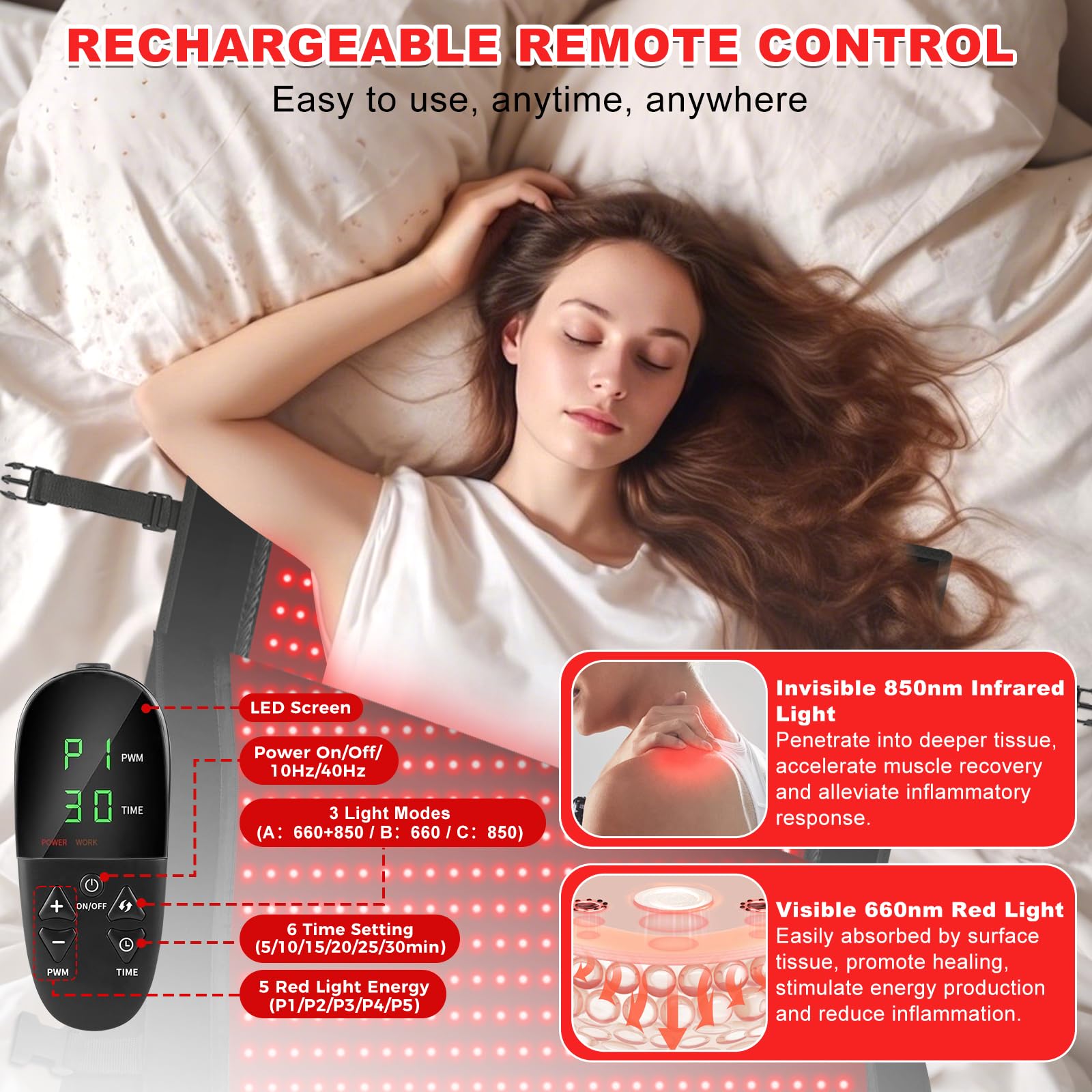 Siyiteng multifunction controller interface enables precise timer and intensity control.