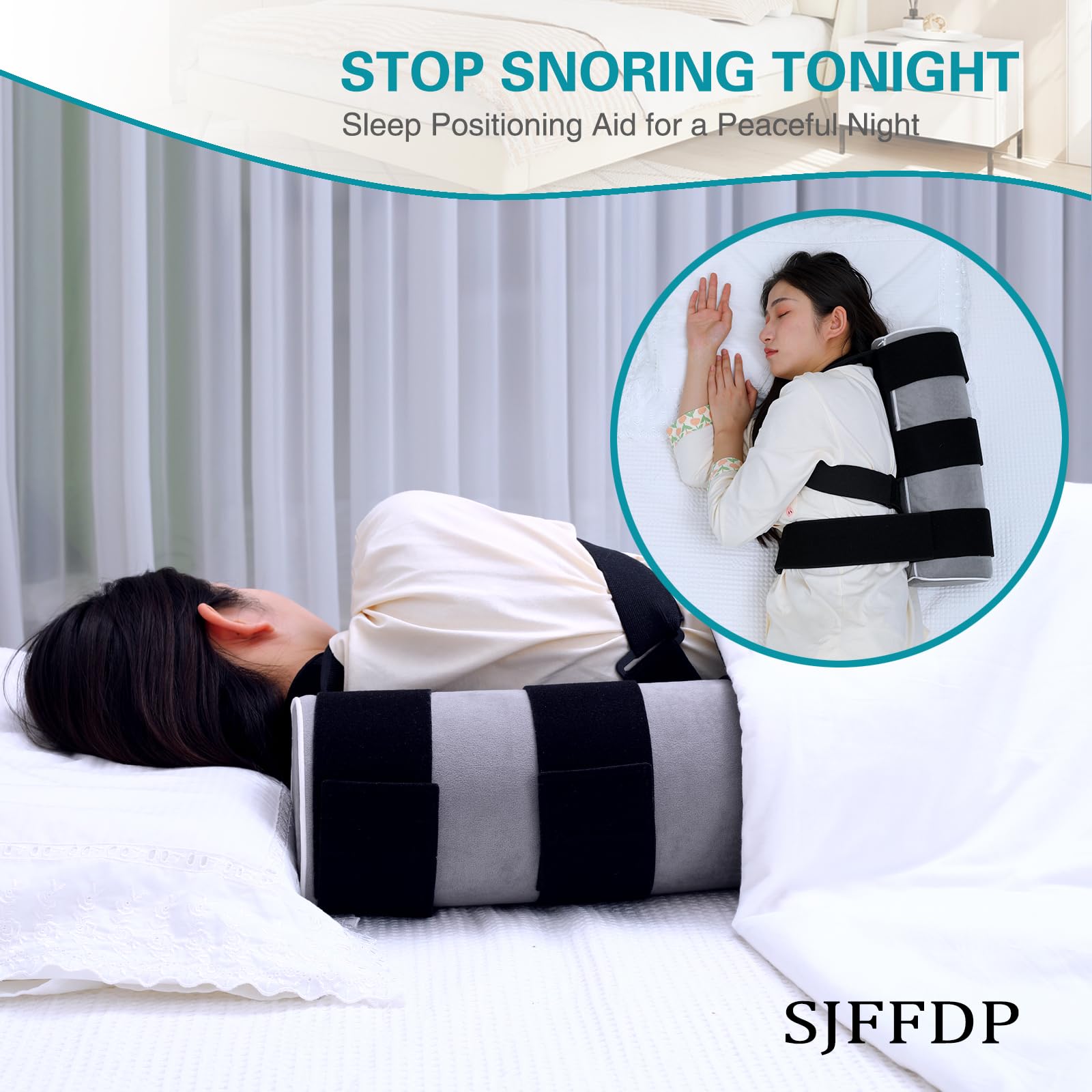 SJFFDP Side Sleep Trainer memory-foam pillow supports comfort while keeping you on your side