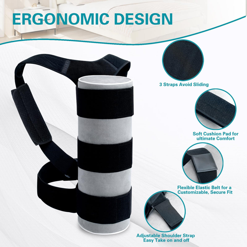 SJFFDP Side Sleep Trainer soft pad cushions the torso for stable, comfortable side sleepers