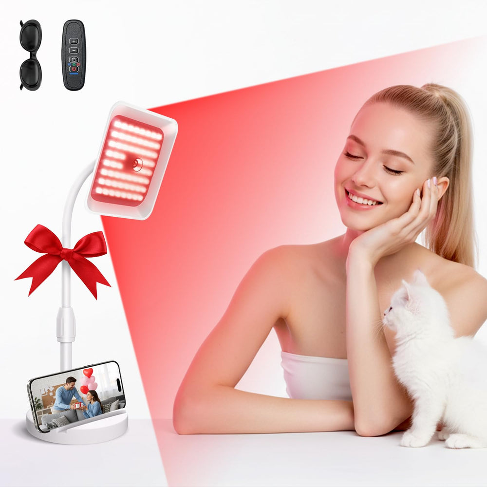 sjzxuv red light therapy for face and body with three wavelengths for skin glow