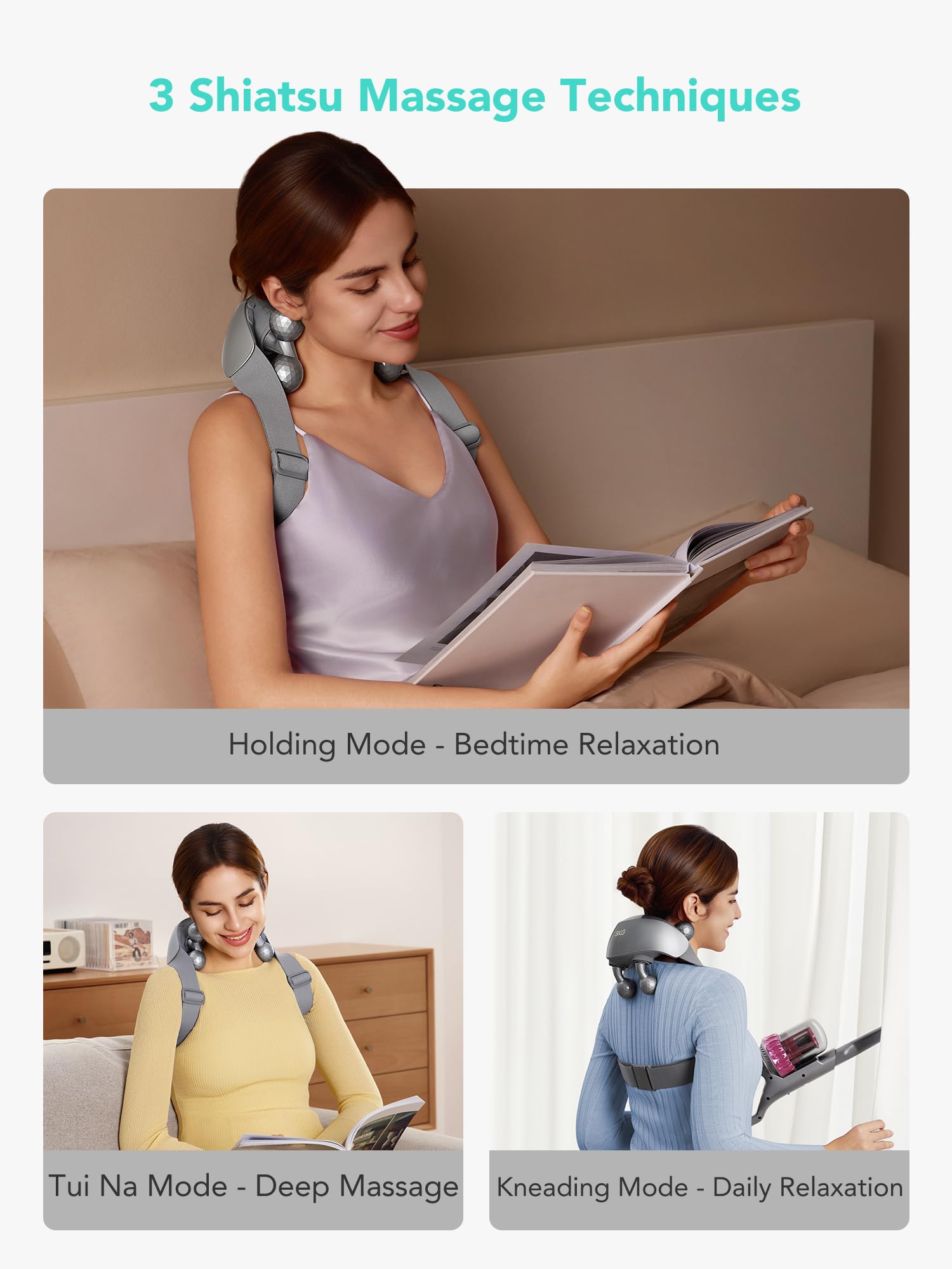 SKG H7 Ultra 2000mAh battery life indicator on compact massager