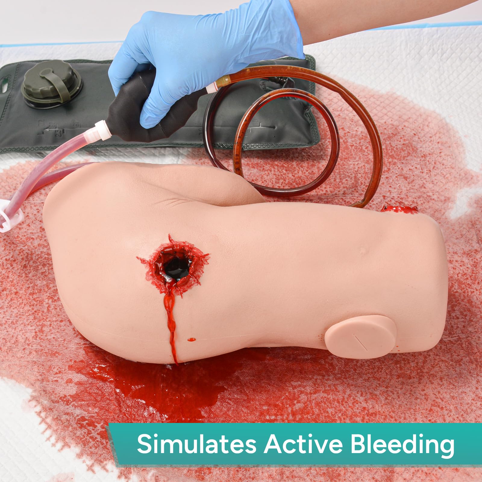 Skillssist Silicone shoulder trainer provides lifelike tissue feel for accurate training.