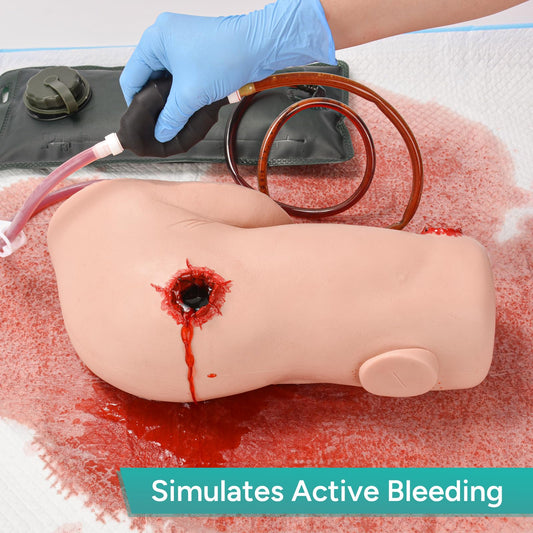 Skillssist Silicone shoulder trainer provides lifelike tissue feel for accurate training.