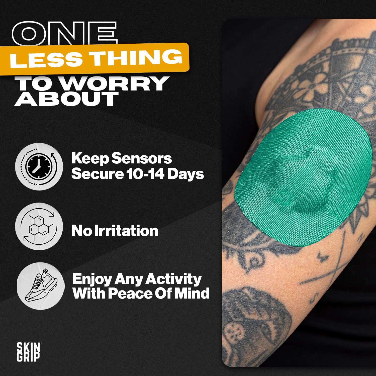 Skin Grip four-way stretch patch enables flexible, snug wear with Medtronic Guardian