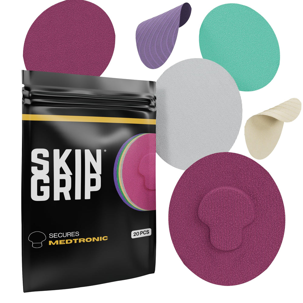 Skin Grip patch close-up showing strong, reliable adhesion for Medtronic Guardian