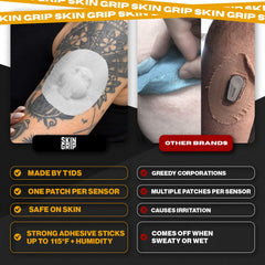 Skin Grip patch in action during showers, workouts, and daily life