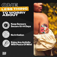 Skin Grip Dexcom G6 patch pre-cut to fit your CGM sensor.