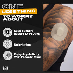 Skin Grip four-way stretch design simplifies application and secure hold.