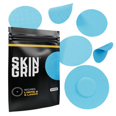 Skin Grip Freestyle Libre-2 sensor cover in blue protects your device securely during activity.