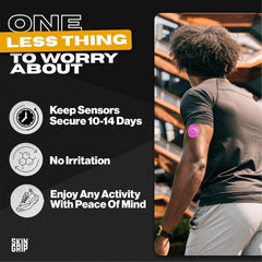 Skin Grip Freestyle Libre 3 pre-cut design fits sensor snugly with comfort.
