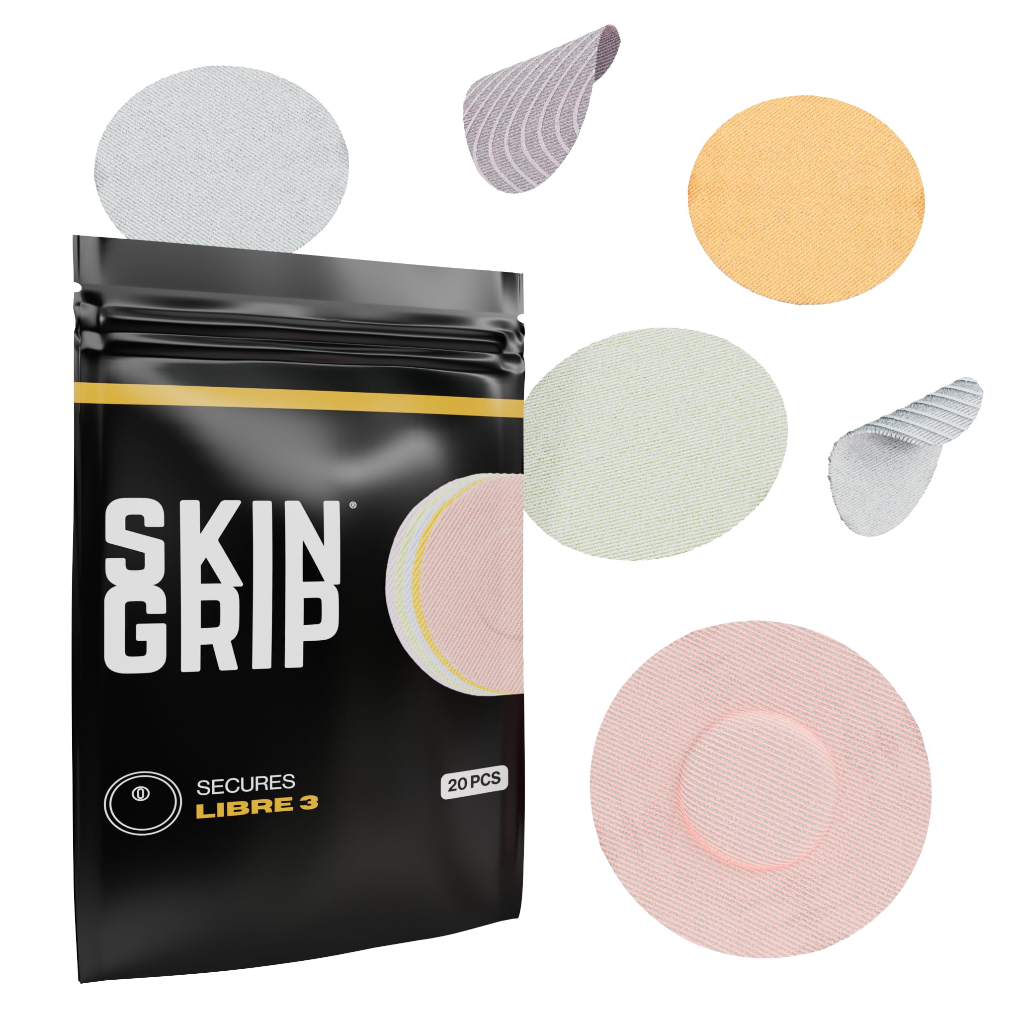 Skin Grip Freestyle Libre 3 sensor cover on skin with secure hold