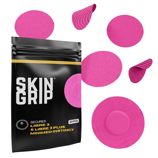 Skin Grip Freestyle Libre 3 waterproof patch protecting the sensor during showers.