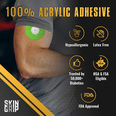 Skin Grip waterproof patch keeps CGM sensor in place during swimming