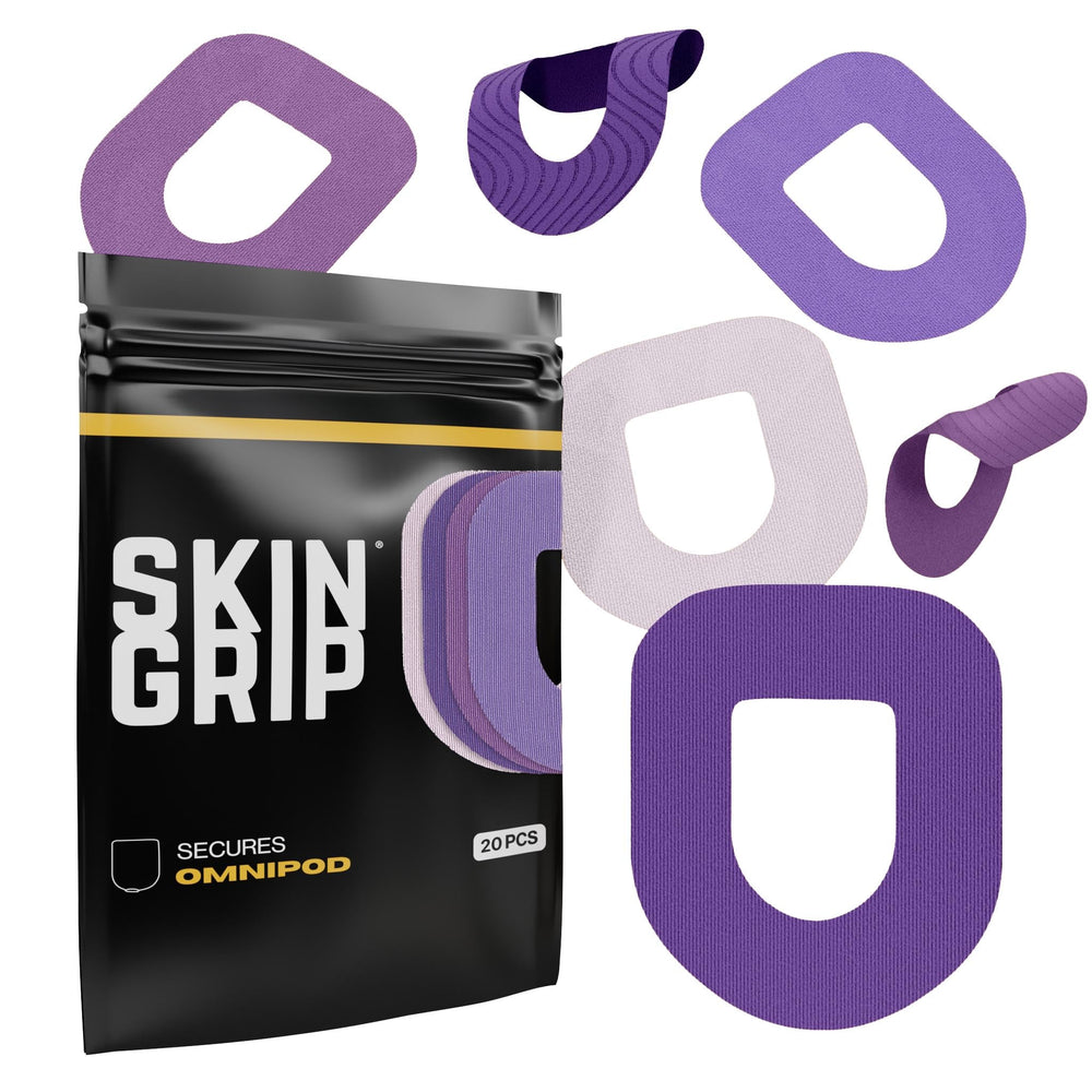 Skin Grip Insulet patch securely adheres to skin for reliable Omnipod wear.