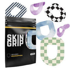 Skin Grip Insulet Patch waterproof attachment on arm for secure Omnipod wear.