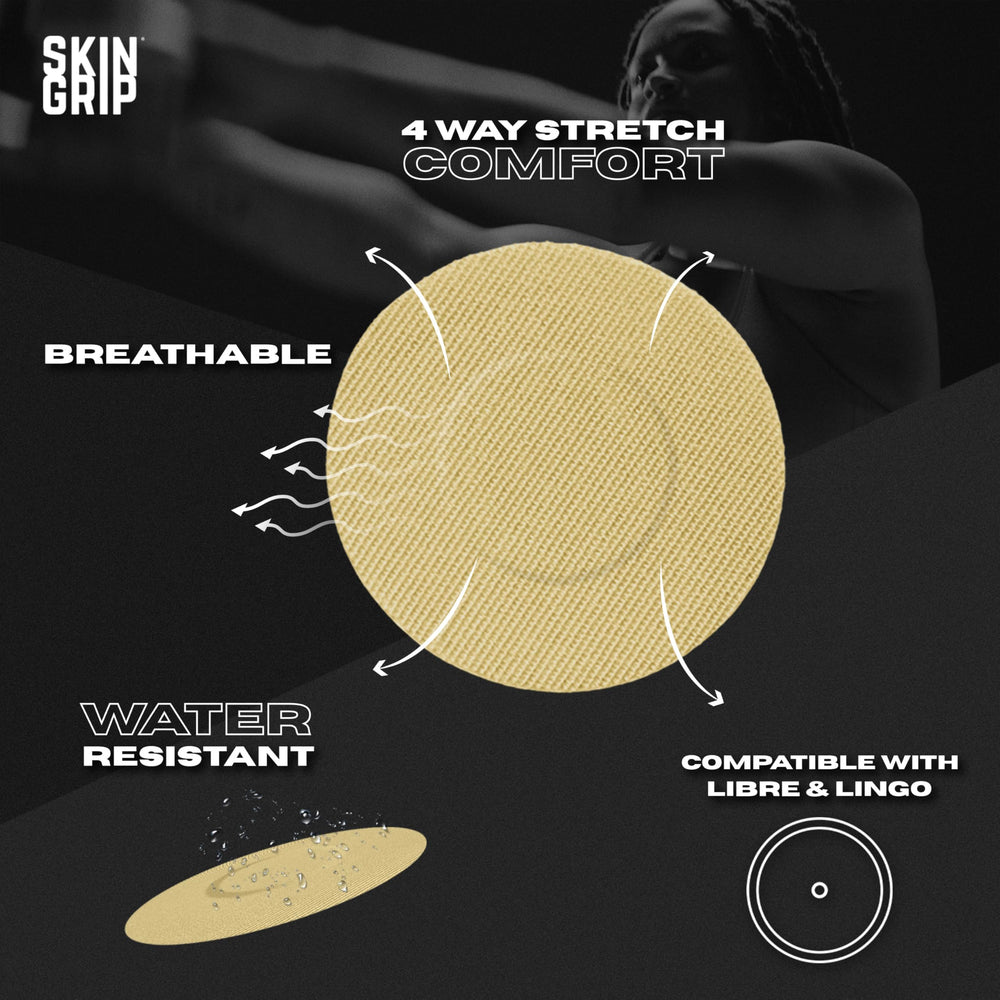 Skin Grip Lingo CGM patch keeps sensor in place during workouts