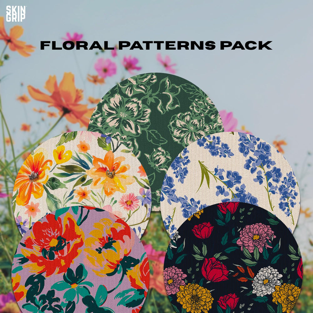 Skin Grip floral pack adds stylish protection for daily CGM use.