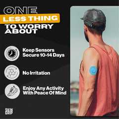 Skin Grip pre-cut medical tape for a comfortable, skin-friendly fit.