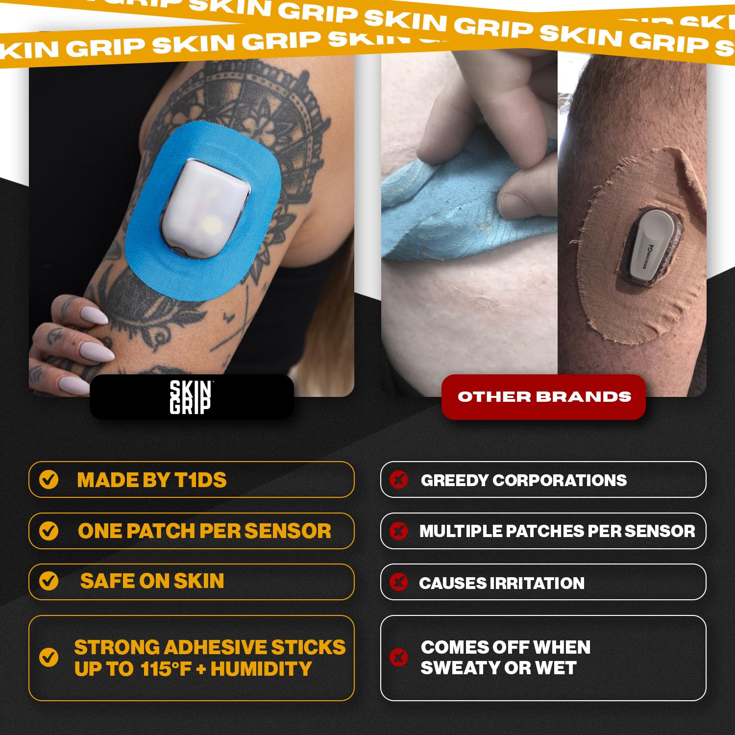 Skin Grip sensor covers 20-pack blue keeps sensors protected during activities.