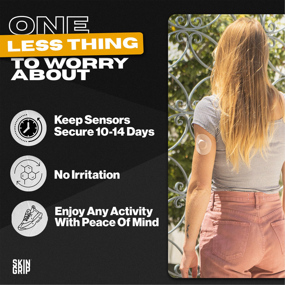 Skin Grip waterproof patch on arm illustrates durable wear during workouts