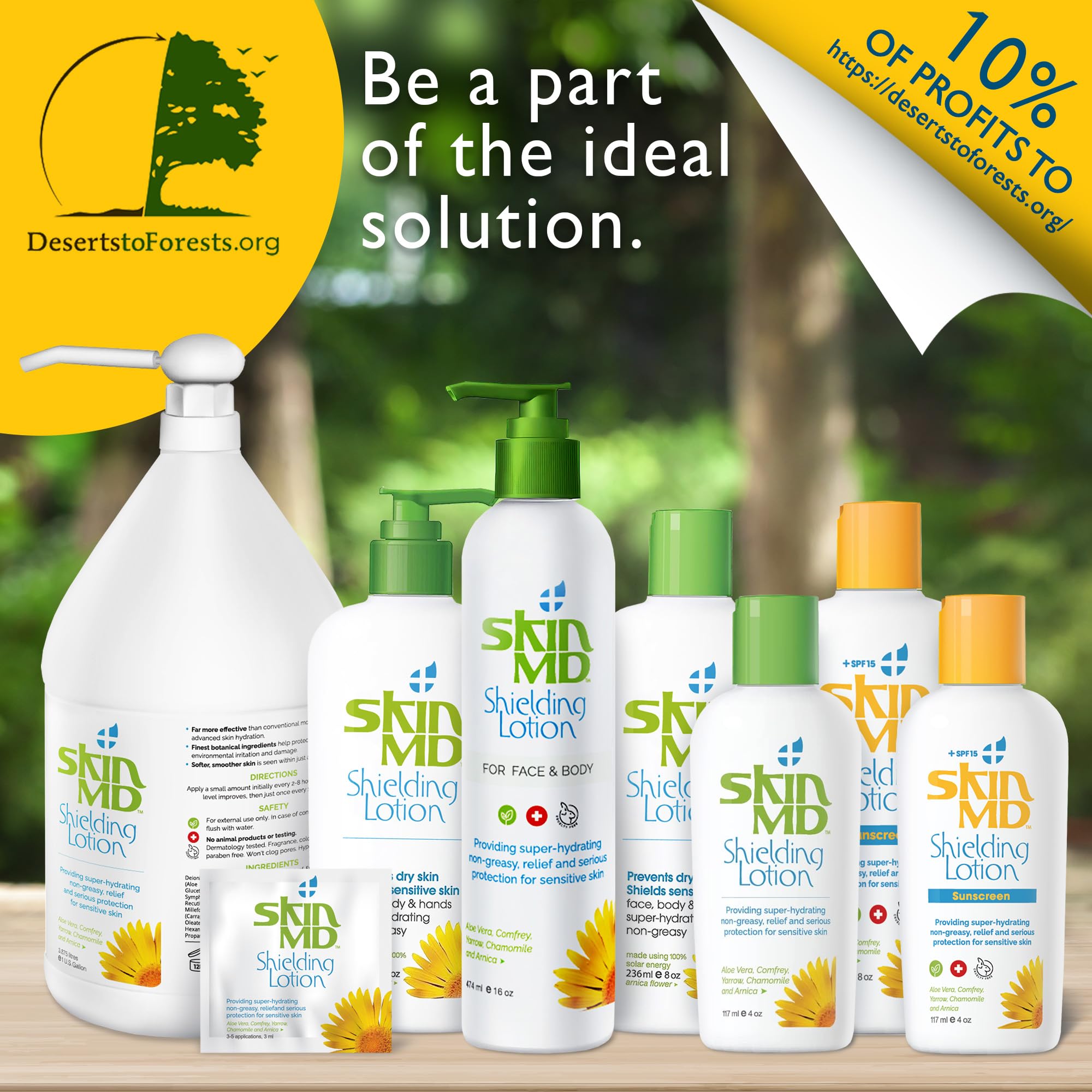 Vegan cruelty-free Skin MD Shielding Lotion option for ethical skincare