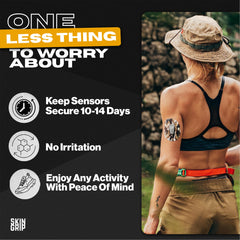 Skin Grip camo skin-friendly adhesive patch minimizes irritation for comfortable wear.