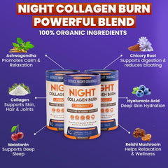Skinny Coffee SuperBoost Night Collagen Burn packaging front for premium formula