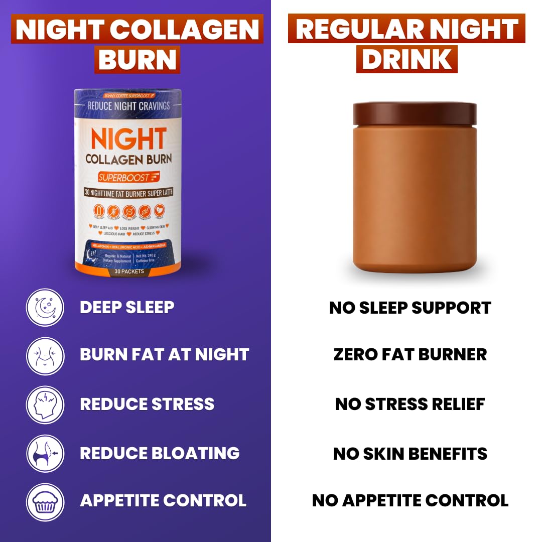 Skinny Coffee SuperBoost Night Collagen Burn serving size for metabolism support