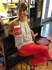 Unflavored Skinny Jane Collagen Peptides Powder tub blends easily into beverages.