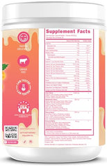 SkinnyBoost Lean Beauty collagen shake label close-up highlights vanilla flavor