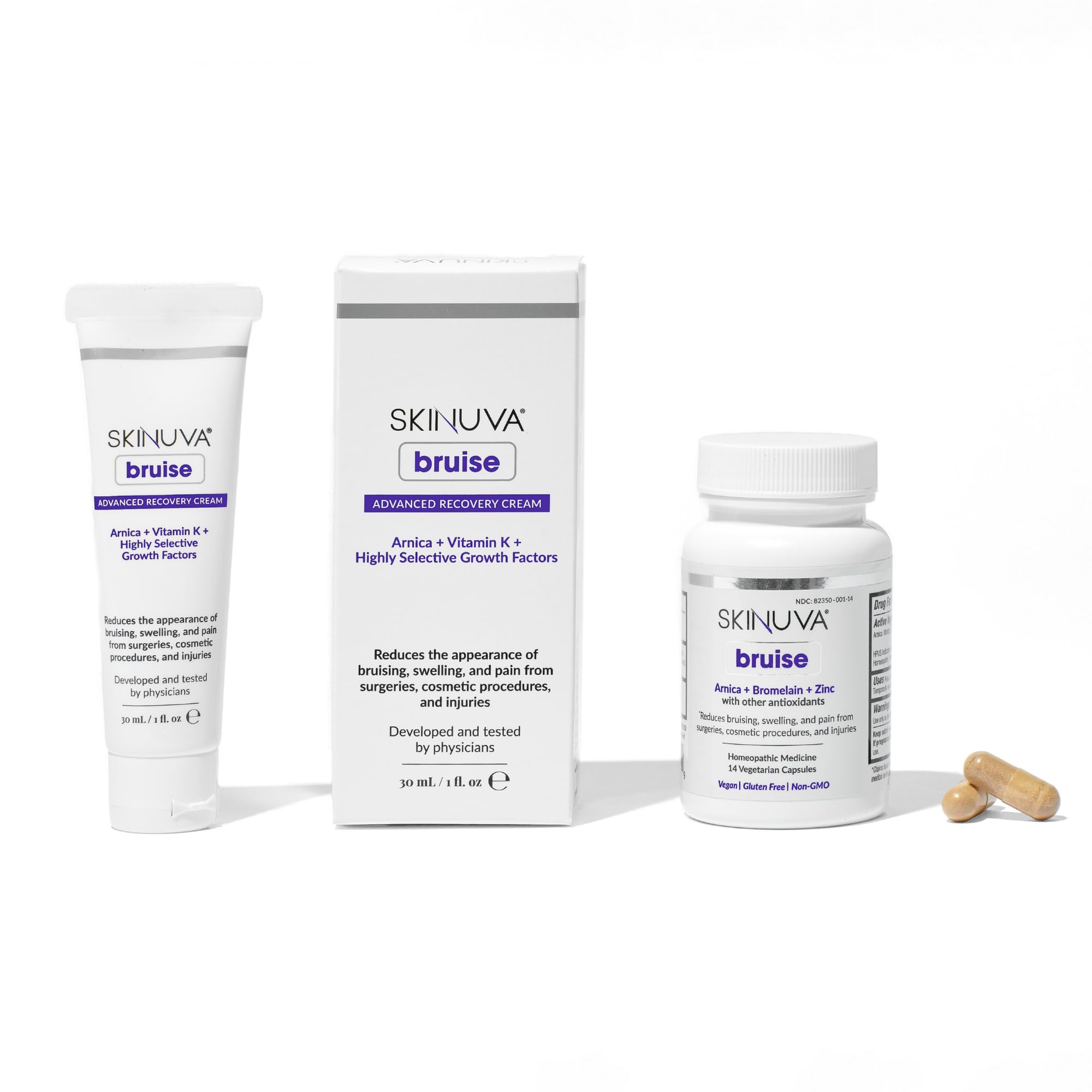 Skinuva brand logo on packaging for trusted recovery support