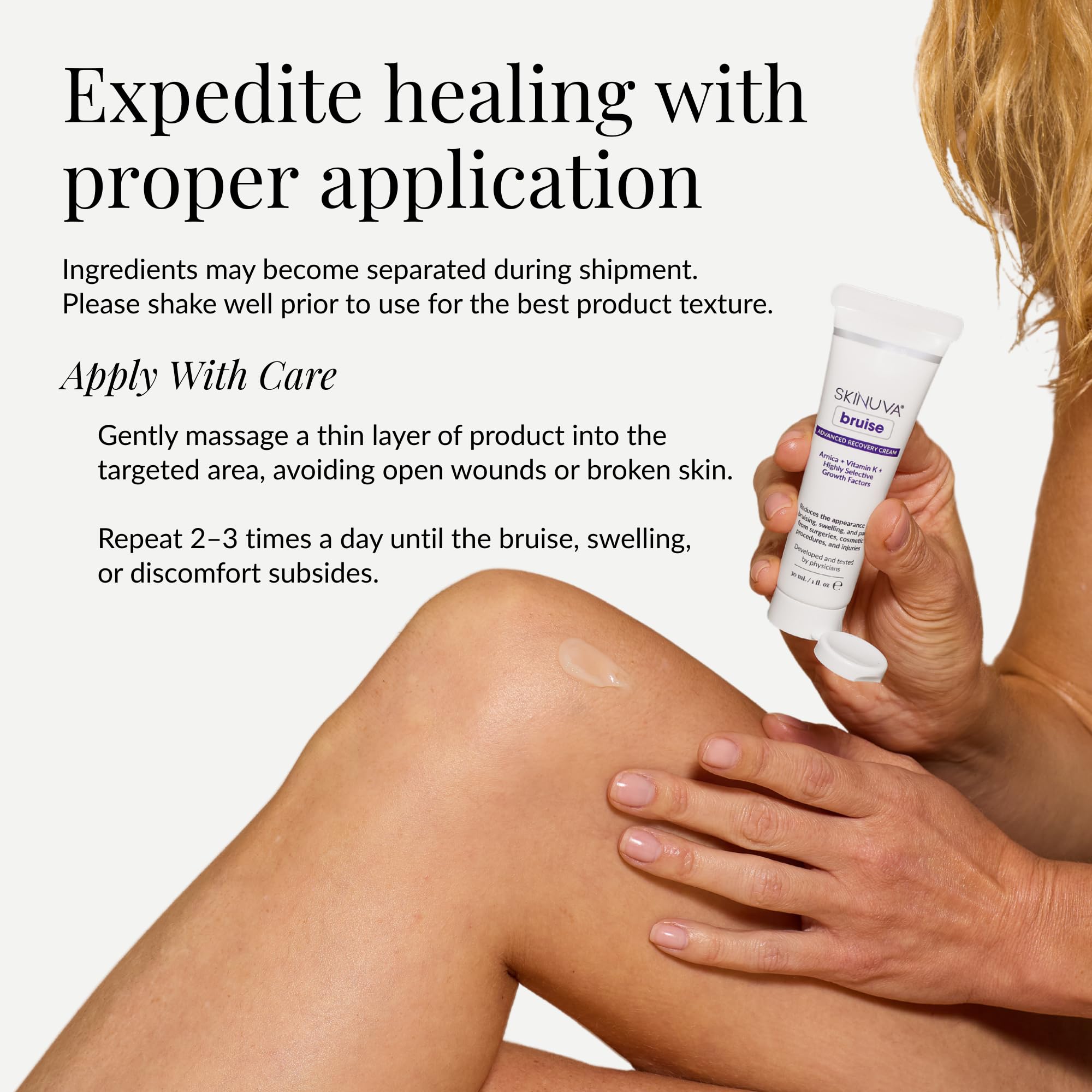 Skinuva duo on bathroom counter for post-procedure skincare