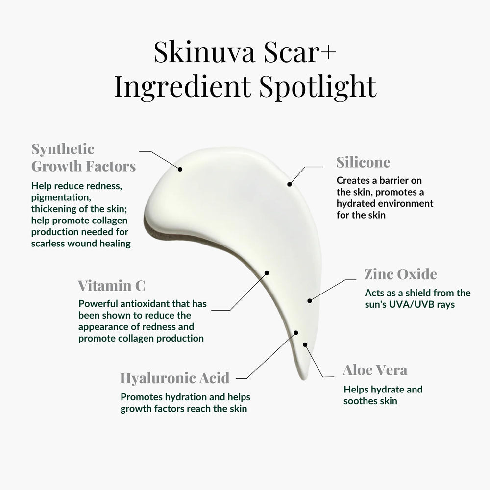 Skinuva ScarPlus face application shows precise scar care in use.