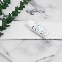 Skinuva silicone cream on scar suggests an occlusive, protective barrier.