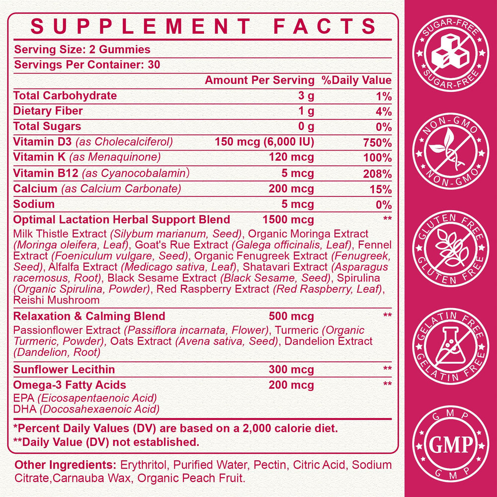 Close-up of SKLIA gummies with peach flavor